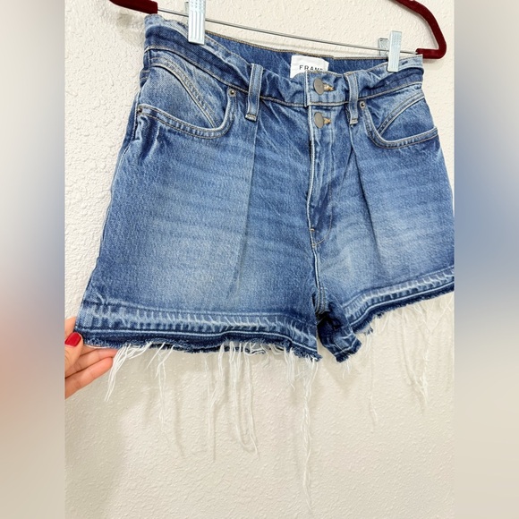 FRAME Mosaic Flare Shorts Size 27 - Picture 4 of 11